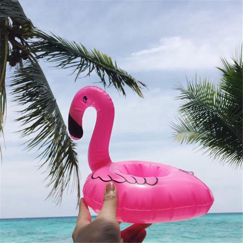 Flamingo pool floaty cup holder