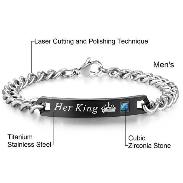 Her King His Queen Bracelet Set