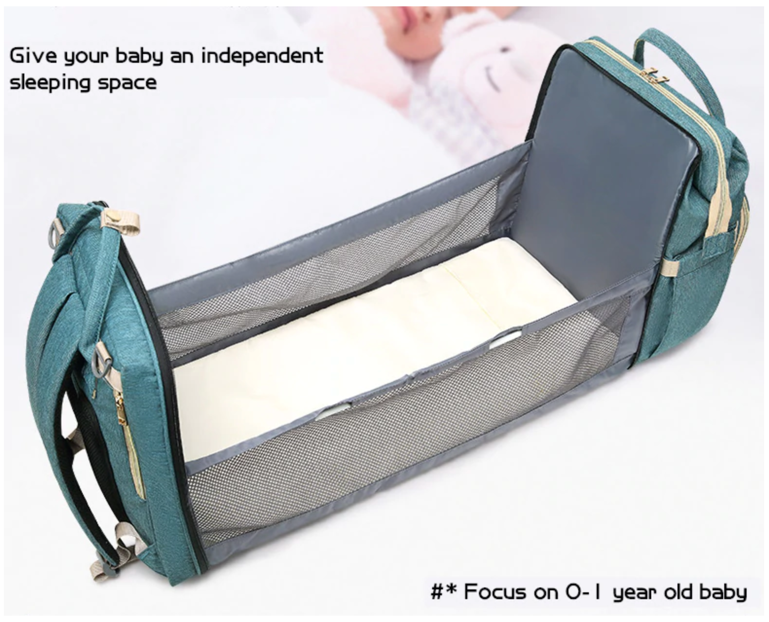 Baby Backpack Multifunctional Foldable Baby Bed