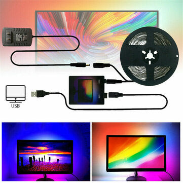 Kejserlig vedvarende ressource Agent 3/4/5m DIY Ambi light TV PC USB LED Strip HDTV Computer Monitor Backli –  WishAGift