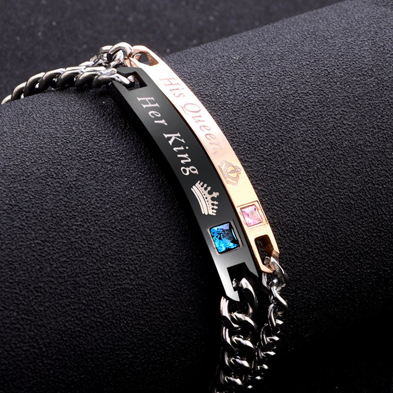 Peora His Queen Stainless Steel Rose Gold Plated Cuff Bracelet Gift for  Girlfriend PX9B77C Buy Peora His Queen Stainless Steel Rose Gold Plated  Cuff Bracelet Gift for Girlfriend PX9B77C Online at Best