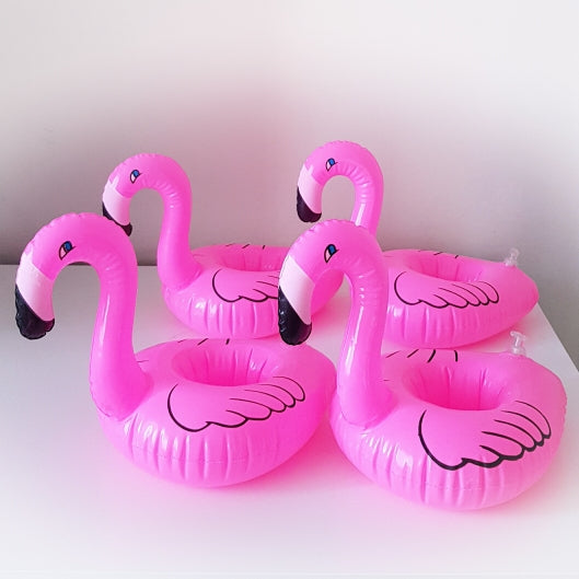 Flamingo pool floaty cup holder