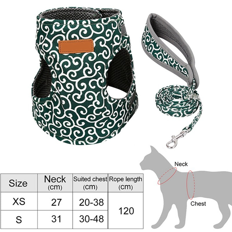 Cat Walking Harness Vest for Outdoor